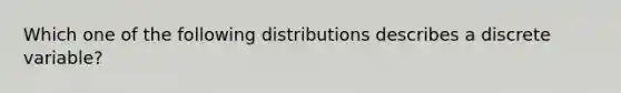 Which one of the following distributions describes a discrete variable?