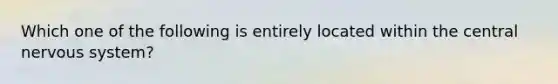 Which one of the following is entirely located within the central nervous system?