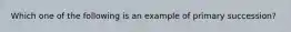 Which one of the following is an example of primary succession?