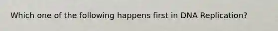 Which one of the following happens first in DNA Replication?