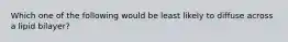 Which one of the following would be least likely to diffuse across a lipid bilayer?