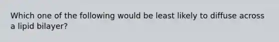 Which one of the following would be least likely to diffuse across a lipid bilayer?