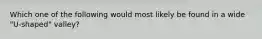 Which one of the following would most likely be found in a wide "U-shaped" valley?