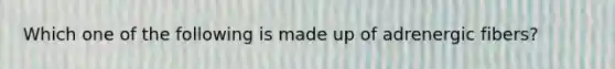 Which one of the following is made up of adrenergic fibers?