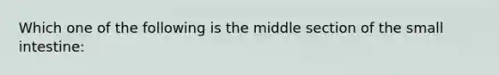 Which one of the following is the middle section of the small intestine: