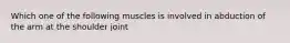 Which one of the following muscles is involved in abduction of the arm at the shoulder joint