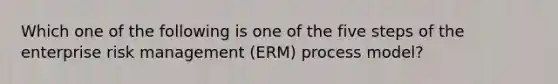 Which one of the following is one of the five steps of the enterprise risk management (ERM) process model?