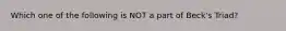 Which one of the following is NOT a part of Beck's Triad?