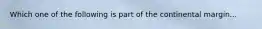 Which one of the following is part of the continental margin...