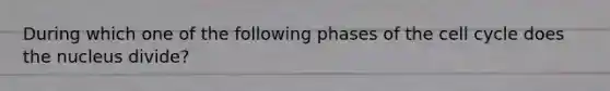 During which one of the following phases of the cell cycle does the nucleus divide?