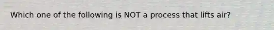 Which one of the following is NOT a process that lifts air?