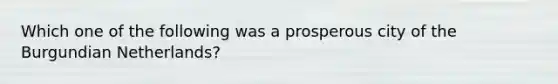 Which one of the following was a prosperous city of the Burgundian Netherlands?