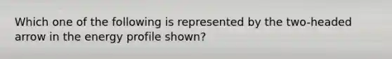 Which one of the following is represented by the two-headed arrow in the energy profile shown?