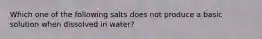 Which one of the following salts does not produce a basic solution when dissolved in water?