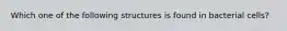 Which one of the following structures is found in bacterial cells?