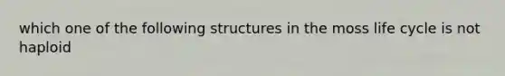 which one of the following structures in the moss life cycle is not haploid