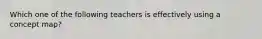 Which one of the following teachers is effectively using a concept​ map?