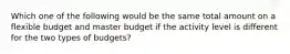 Which one of the following would be the same total amount on a flexible budget and master budget if the activity level is different for the two types of budgets?