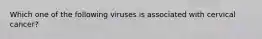 Which one of the following viruses is associated with cervical cancer?