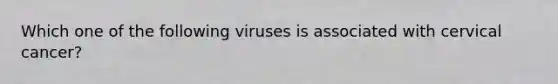 Which one of the following viruses is associated with cervical cancer?