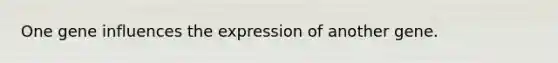 One gene influences the expression of another gene.