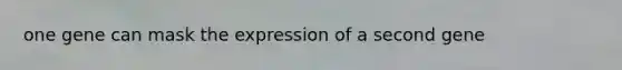 one gene can mask the expression of a second gene