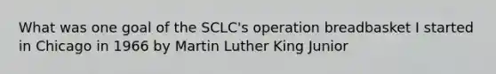 What was one goal of the SCLC's operation breadbasket I started in Chicago in 1966 by Martin Luther King Junior