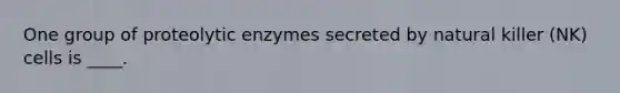 One group of proteolytic enzymes secreted by natural killer (NK) cells is ____.