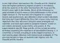 In one high​ school, two teachers​ (Ms. Cheadle and Mr.​ Hendrix) have the​ highest-performing Algebra students in the​ district, while the students of the other two teachers​ (Mr. Rupp and Ms.​ Grimm) score right in the middle. Which of the following is a good example of action research that professionals at the school might​ conduct? A. The teachers work together to compare lessons and​ assessments, and determine what content standards that they each teach differently. They then choose 3 key learning objectives that they will teach using the same strategies and​ materials, and meet each week to compare​ students' scores on exit​ tickets, homework​ assignments, and quizzes. B. The superintendent asks Mr. Rupp and Ms. Grimm to take an online workshop explaining the importance of standardized testing. C. A committee is​ formed, including all of the Algebra​ teachers, to read articles about effective math instructional strategies. D. The principal decides to have all students take Algebra from Ms. Cheadle and Mr. Hendrix.