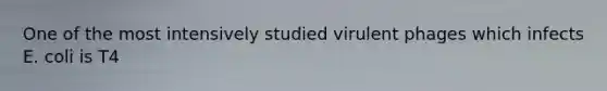 One of the most intensively studied virulent phages which infects E. coli is T4