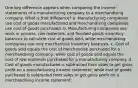 One key difference appears when comparing the income statements of a manufacturing company to a merchandising company. What is that difference? a. Manufacturing companies use cost of goods manufactured and merchandising companies use cost of goods purchased. b. Manufacturing companies use work in process, raw materials, and finished goods inventory balances to calculate cost of goods sold, while merchandising companies use only merchandise inventory balances. c. Cost of goods sold equals the cost of merchandise purchased for a merchandising company, while cost of goods sold equals the cost of raw materials purchased for a manufacturing company. d. Cost of goods manufactured is subtracted from sales to get gross profit on a manufacturing income statement, while cost of goods purchased is subtracted from sales to get gross profit on a merchandising income statement.