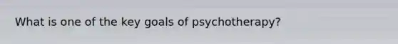 What is one of the key goals of psychotherapy?