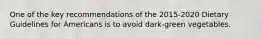One of the key recommendations of the 2015-2020 Dietary Guidelines for Americans is to avoid dark-green vegetables.