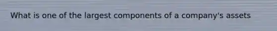 What is one of the largest components of a company's assets