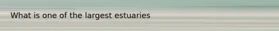 What is one of the largest estuaries