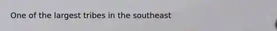 One of the largest tribes in the southeast