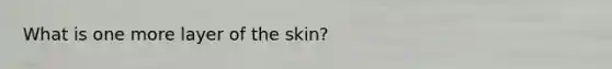 What is one more layer of the skin?