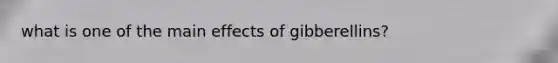 what is one of the main effects of gibberellins?