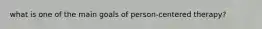 what is one of the main goals of person-centered therapy?