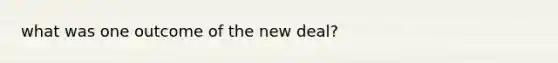 what was one outcome of the new deal?