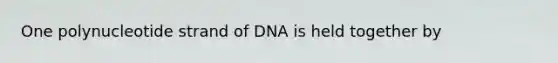 One polynucleotide strand of DNA is held together by