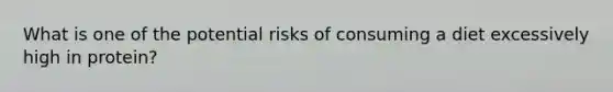 What is one of the potential risks of consuming a diet excessively high in protein?