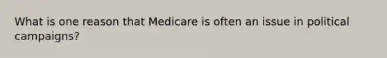 What is one reason that Medicare is often an issue in political campaigns?