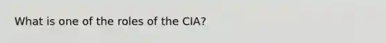 What is one of the roles of the CIA?