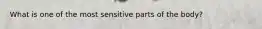 What is one of the most sensitive parts of the body?