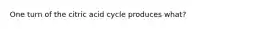 One turn of the citric acid cycle produces what?