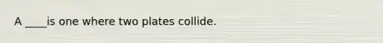 A ____is one where two plates collide.