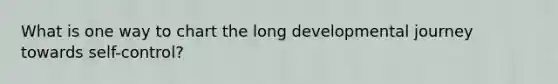 What is one way to chart the long developmental journey towards self-control?