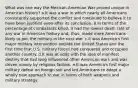 What was one way the Mexican-American War proved unique in American history? a.It was a war in which nearly all Americans consistently supported the conflict and continued to believe it to have been justified even after its conclusion. b.In terms of the percentage of combatants killed, it had the lowest death rate of any war in American history and, thus, made more Americans likely to join the military in the next war. c.It was America's first major military intervention outside the United States and the first time that U.S. military forces had conquered and occupied another country. d.It was at odds with the idea of manifest destiny that had long influenced other American wars and was driven mainly by religious factors. e.It was America's first major military defeat on foreign soil and led Americans to adopt a wholly new approach to war in terms of both weapons and military strategy.