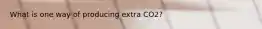 What is one way of producing extra CO2?